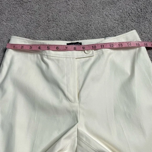 Ann Taylor Gramercy Fit Pants Women’s Size 8 Ivory Straight Cotton Stretch New - Picture 10 of 13